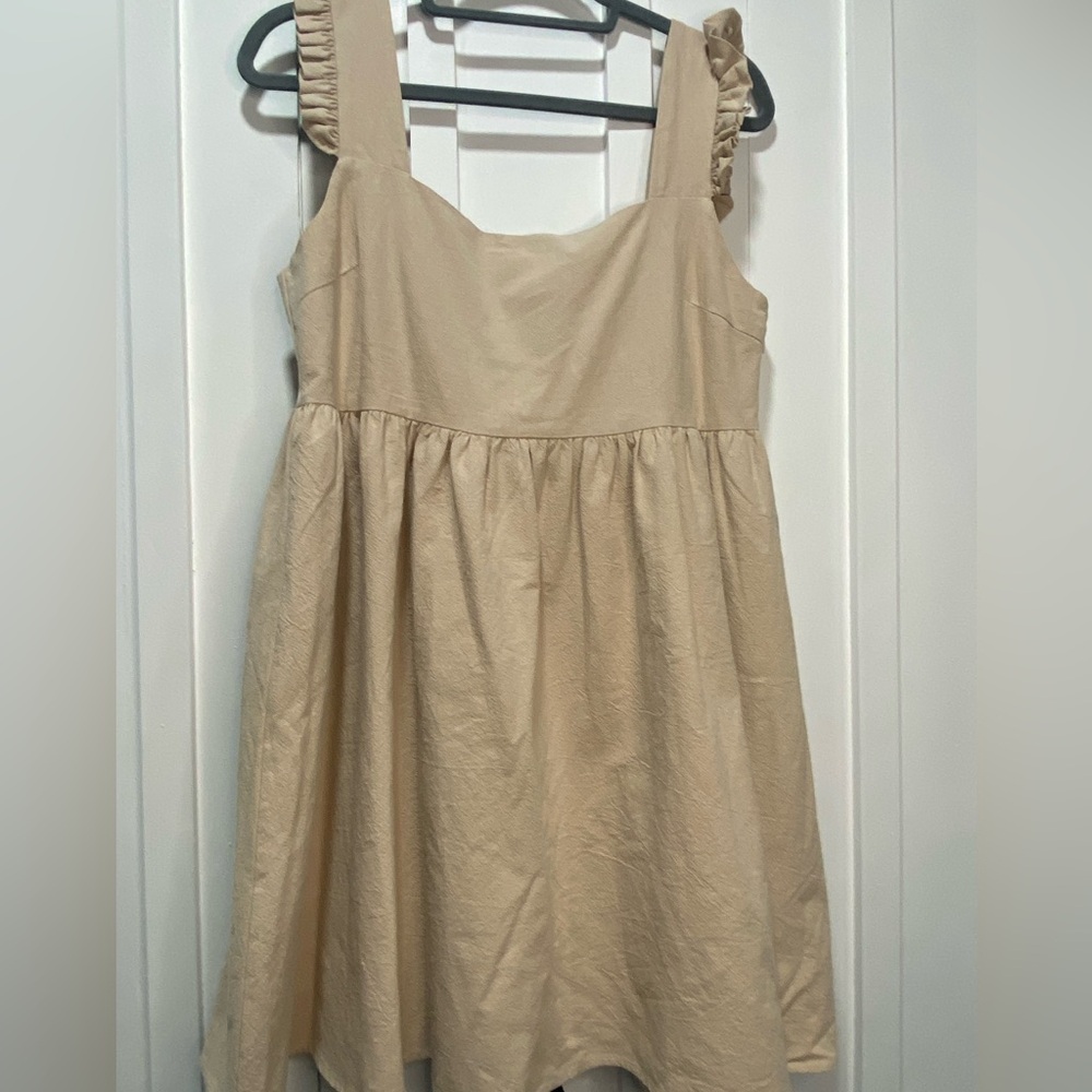 Nasty Gal Tan linen dress